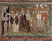 unknow artist The Empress Theodora and Her Court painting
